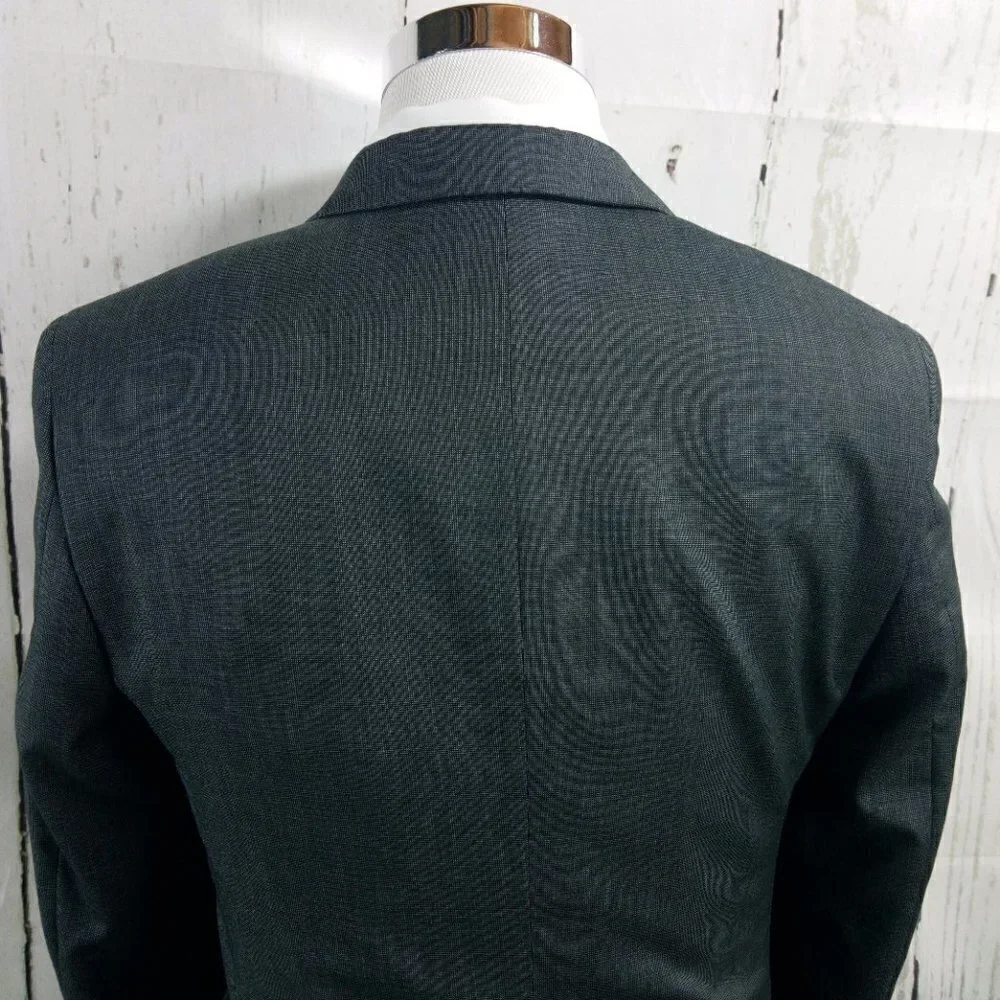Marc Ecko 36S 2 Button Dark Gray Birdseye Suit Blazer Sport Coat